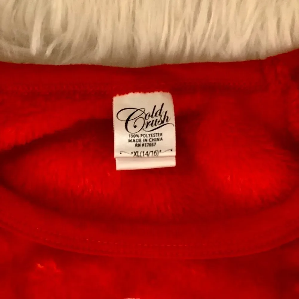 Cold Crush girls XL 14/16 red soft sweatshirt